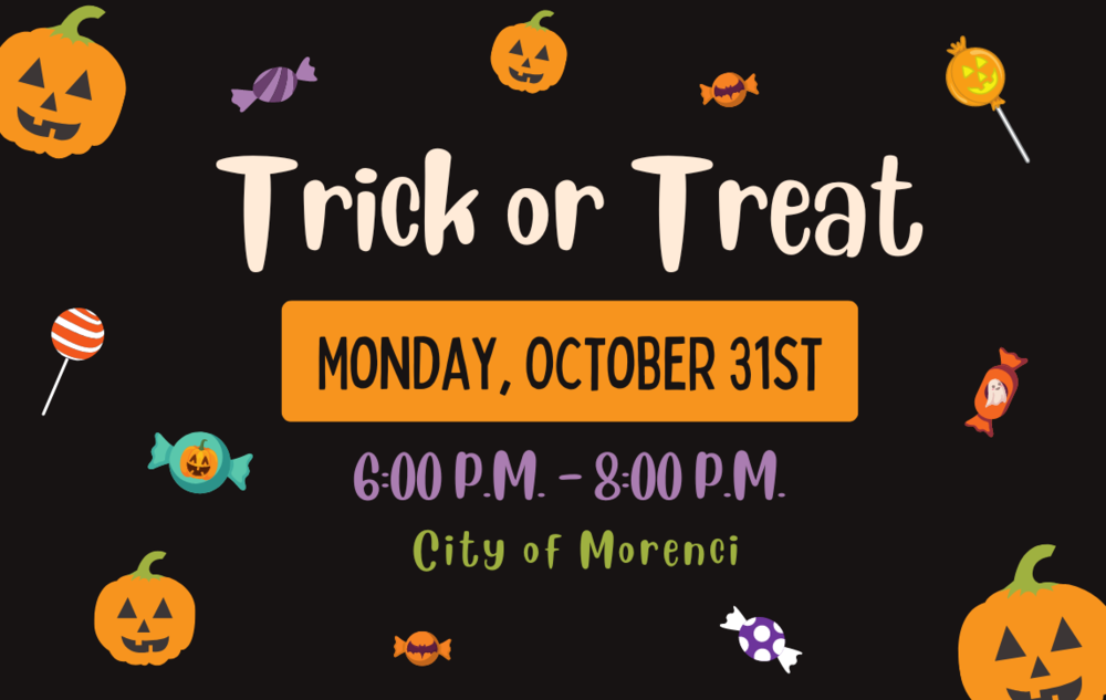 Halloween Trick-or-Treating in Morenci is Monday, October 31st 6-8pm