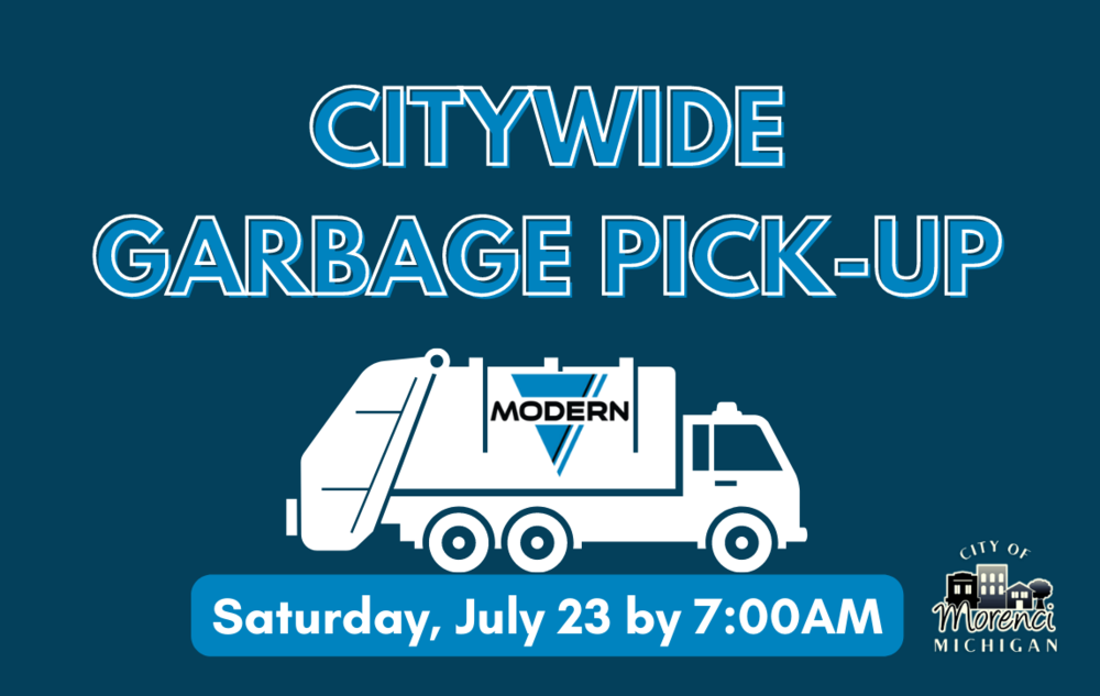 Citywide Garbage Pick-Up 7/23/22 by 7:00AM
